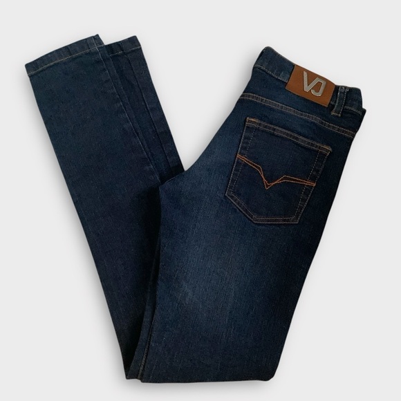 Versace Vintage Y2K Dark Wash Skinny Jeans - Picture 5 of 9